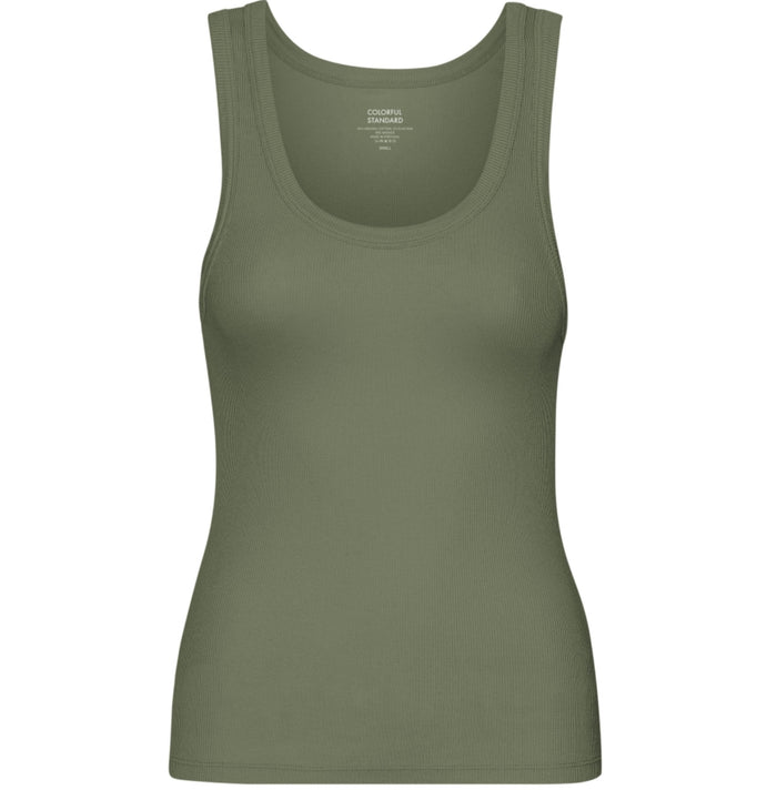 Top Organic Rib - dusty olive