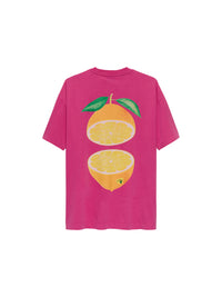 T-shirt Oversized Graphic Lemonade  - roze