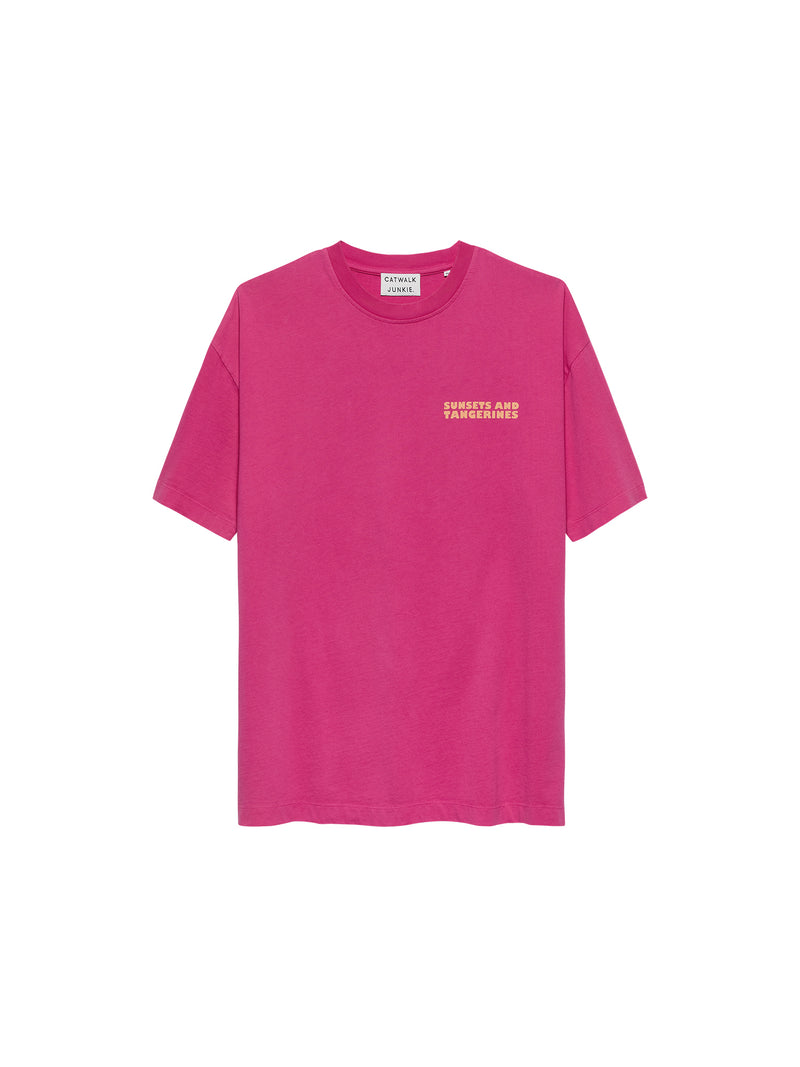 T-shirt Oversized Graphic Lemonade  - roze