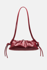 Dumpling Vegan Leather Bag - cherry red