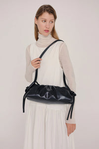 Dumpling Vegan Leather Bag - black