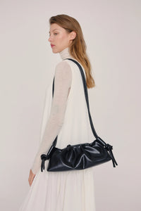 Dumpling Vegan Leather Bag - black