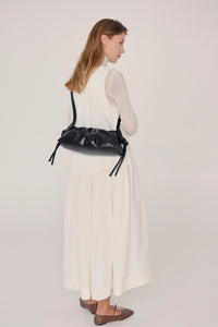 Dumpling Vegan Leather Bag - black