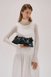 Dumpling Vegan Leather Bag - black