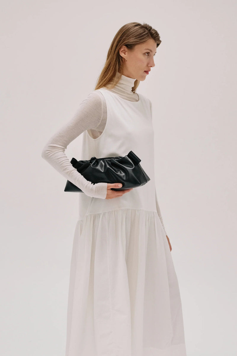 Dumpling Vegan Leather Bag - black