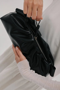 Dumpling Vegan Leather Bag - black