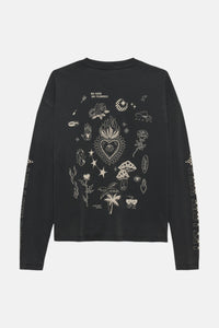 Shirt Graphic Long Sleeve - faded black