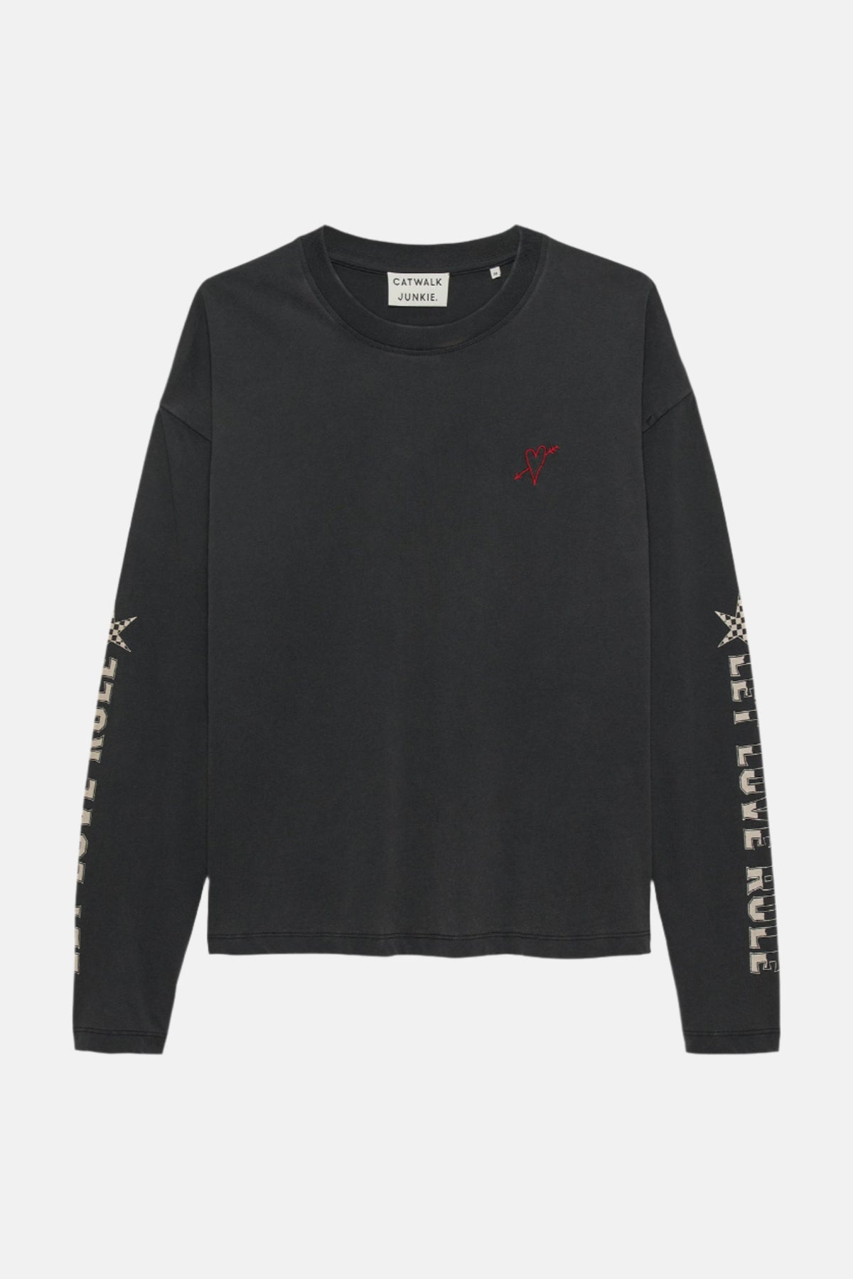 Shirt Graphic Long Sleeve - faded black