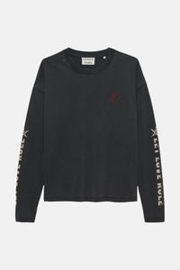 Shirt Graphic Long Sleeve - faded black