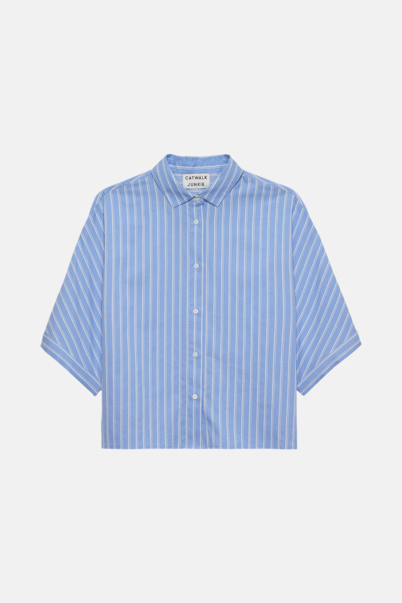 Blouse Short Sleeve - blauw