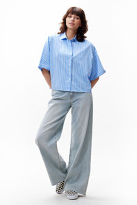 Blouse Short Sleeve - blauw