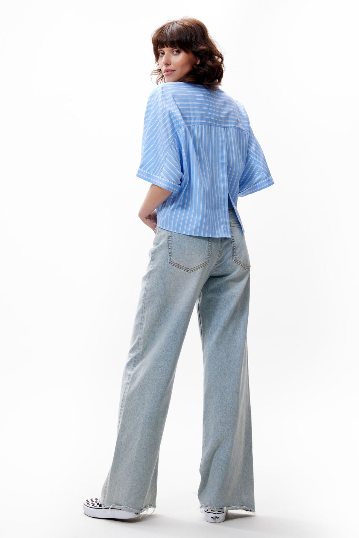 Blouse Short Sleeve - blauw
