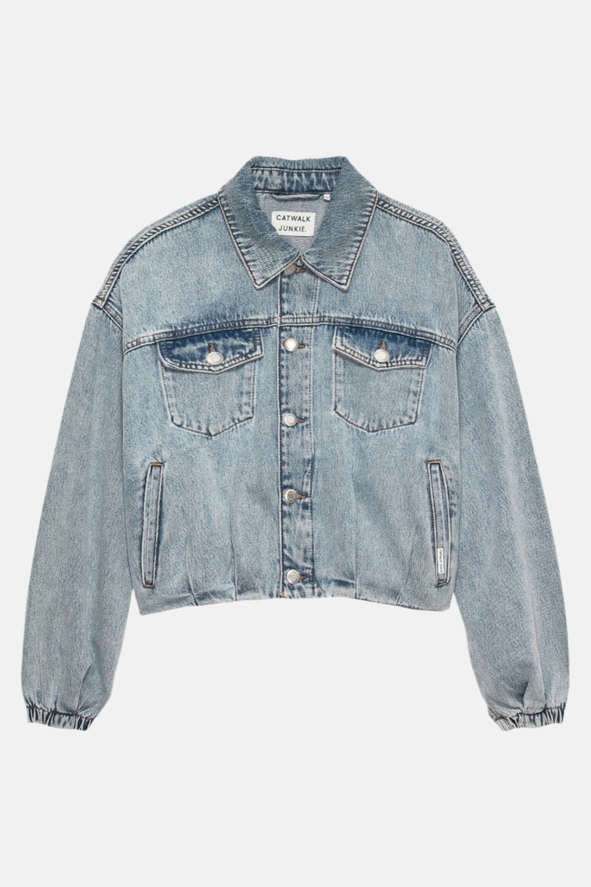 Vest Tuck In Denim - lichtblauw