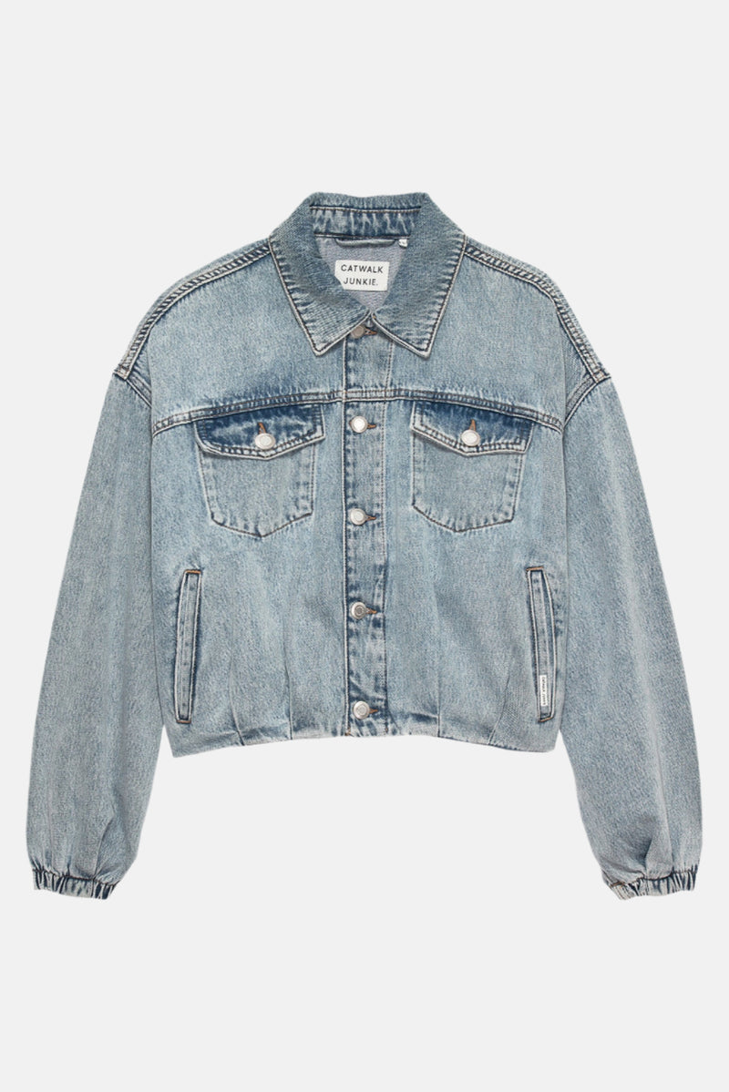 Vest Tuck In Denim - lichtblauw