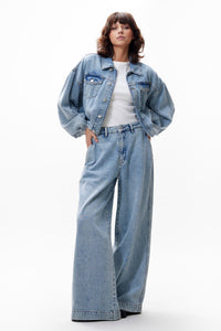 Vest Tuck In Denim - lichtblauw