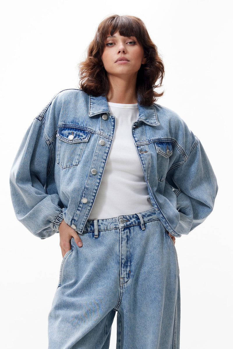 Vest Tuck In Denim - lichtblauw