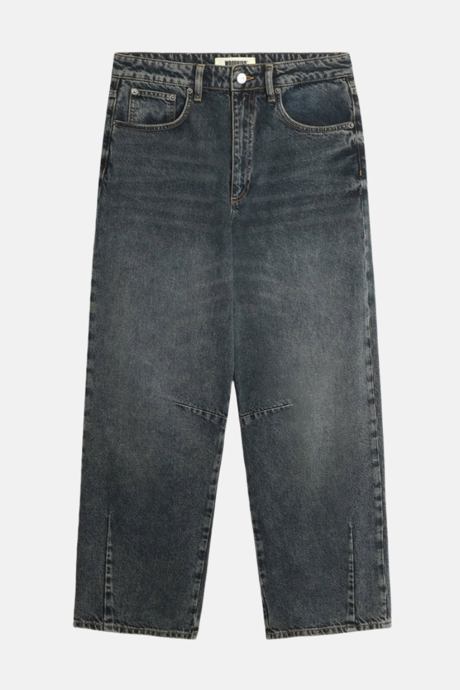Grey  jeans on a light gray background