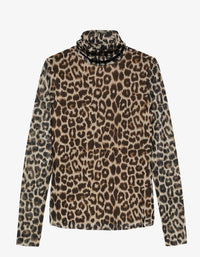 Shirt Leopard LS - bruin