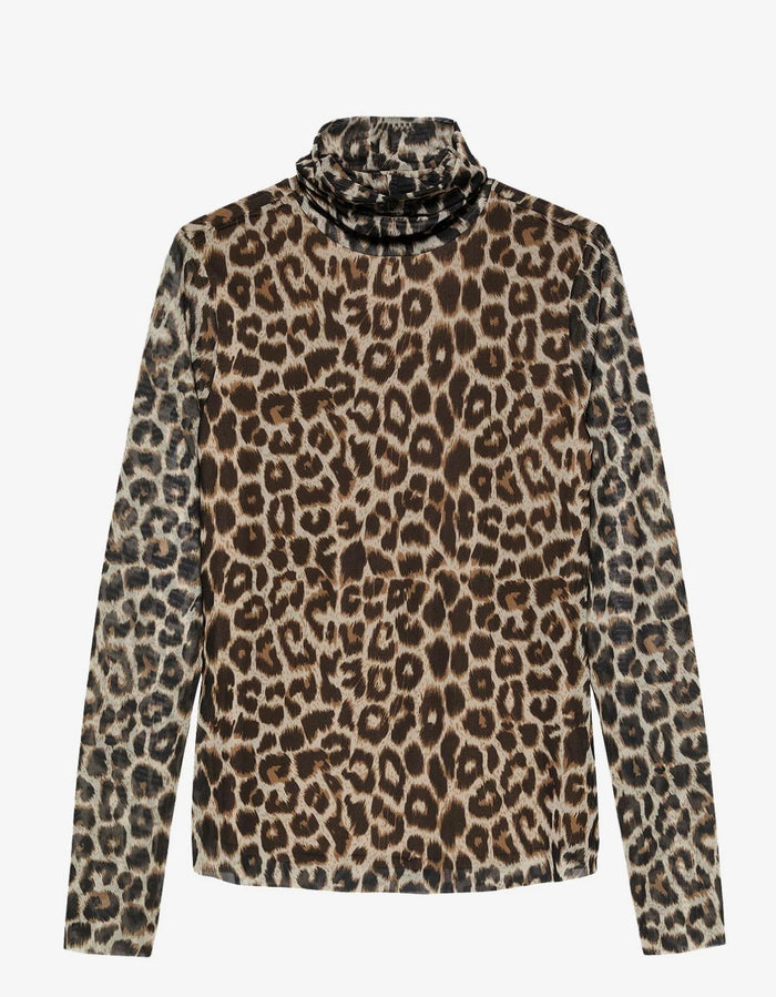 Shirt Leopard LS - bruin