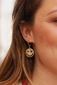 Oorgangers Smiley - goud