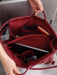 Folded Bag - cherry red