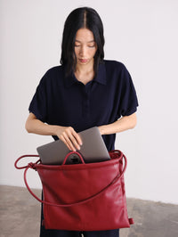 Folded Bag - cherry red