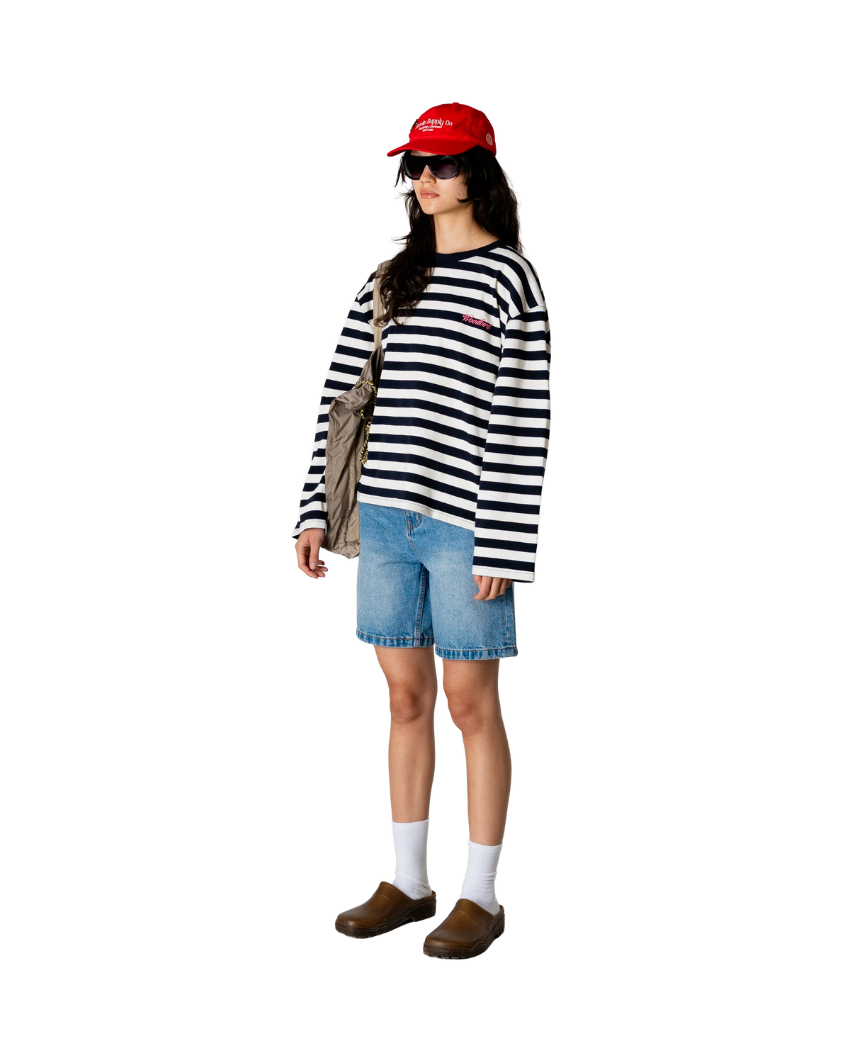 Shirt Joul Wide Sleeve Stripe - navy/white