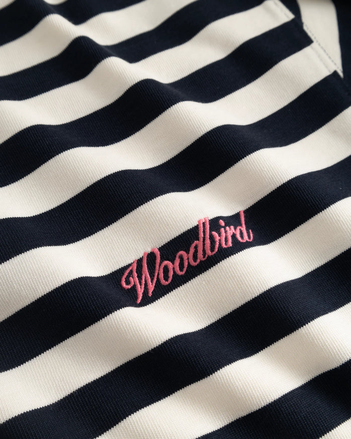 Shirt Joul Wide Sleeve Stripe - navy/white