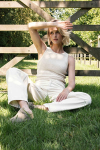 Jeans Barrel - star white