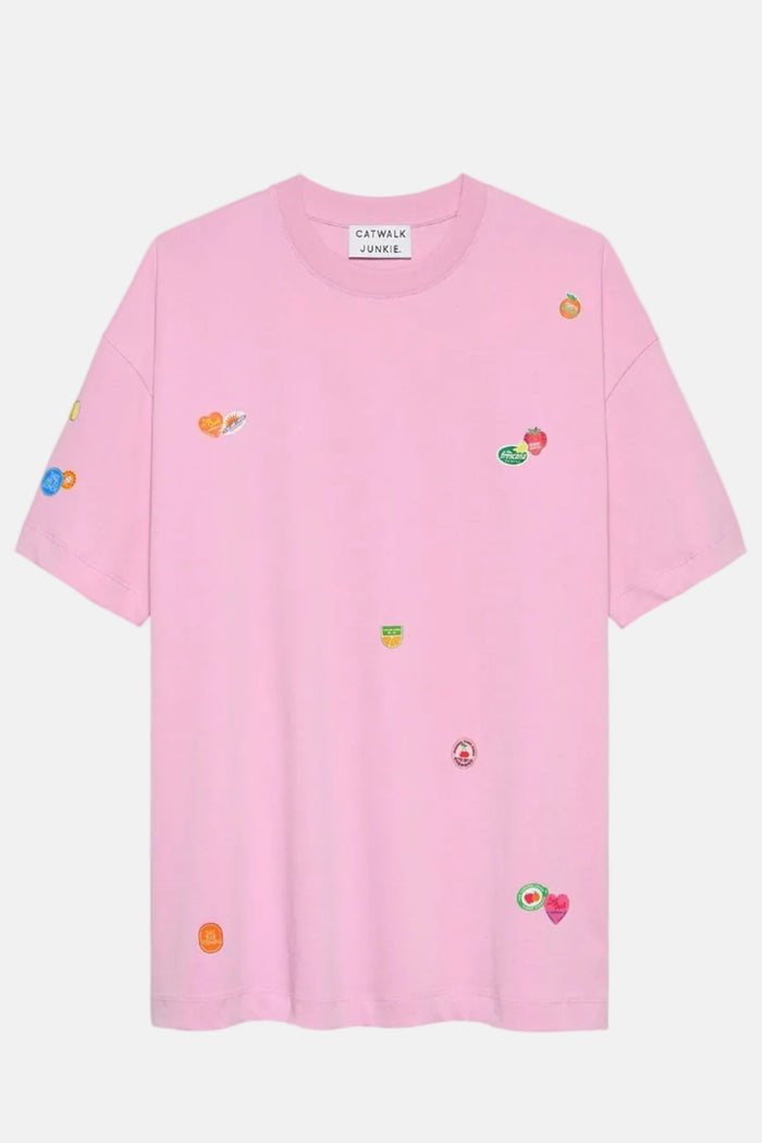 T-shirt Oversized Graphic - soft pink