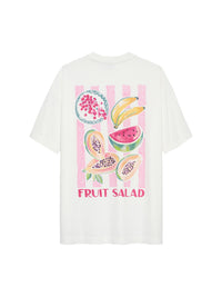 T-shirt Oversized Graphic - off white ‘fruit salad’
