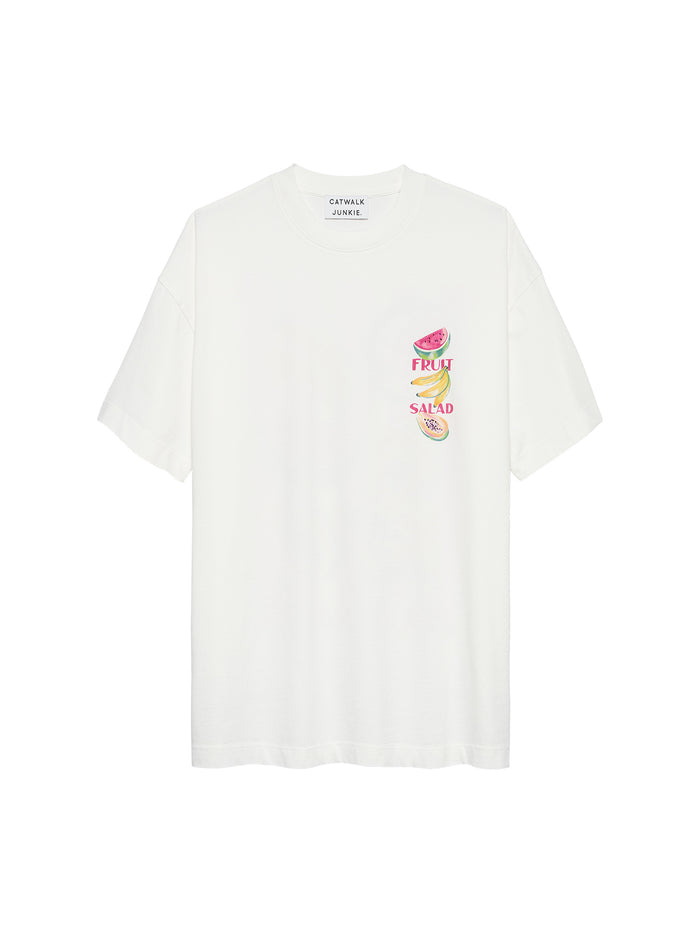 T-shirt Oversized Graphic - off white ‘fruit salad’