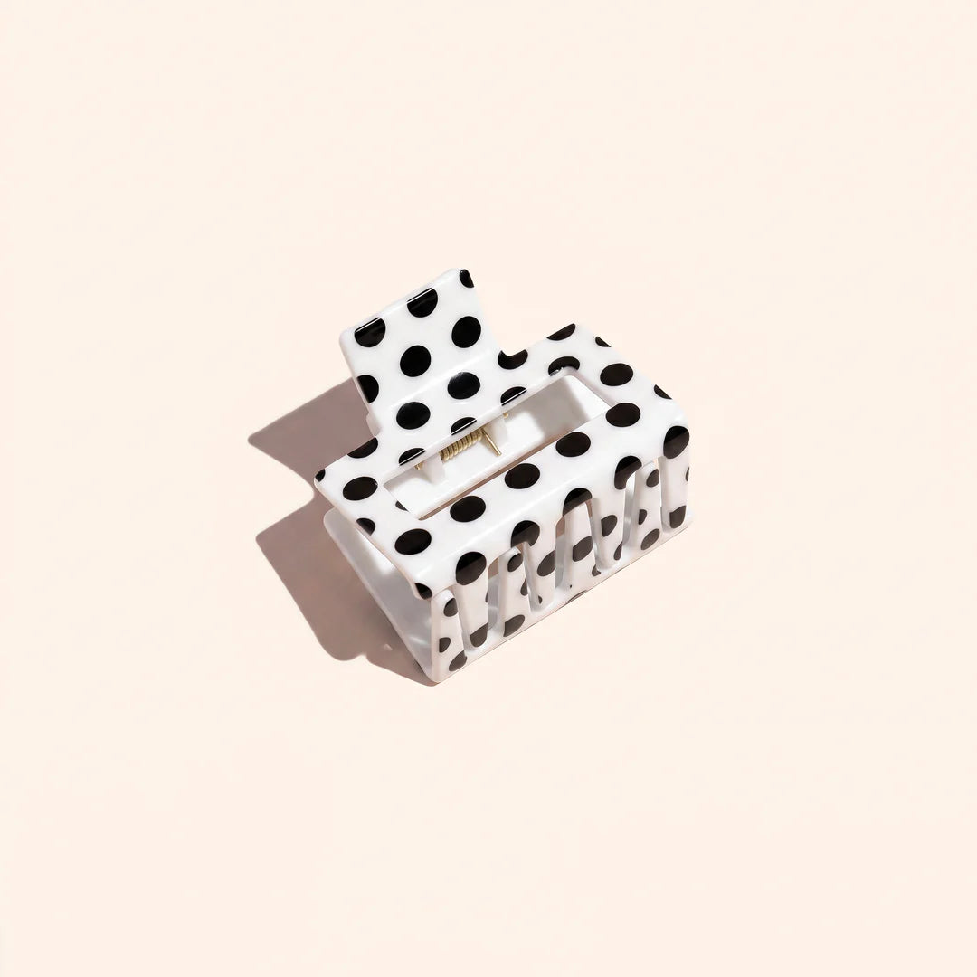 Haarspeld Bella - white polka dots