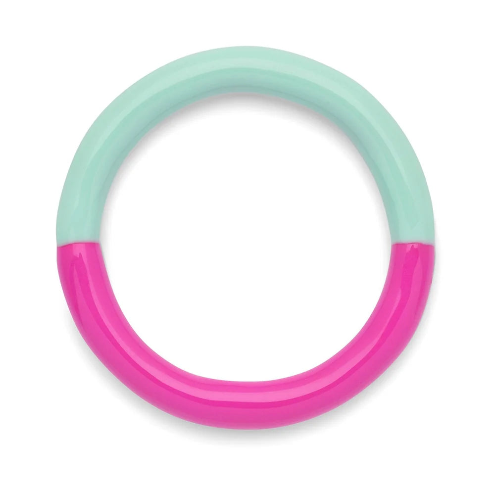Ring - electric fuchsia pink/mint