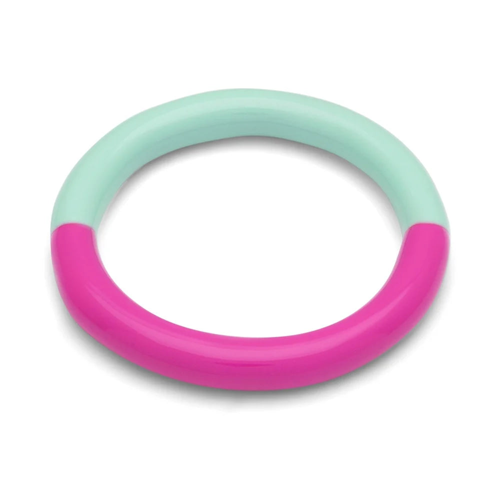 Ring - electric fuchsia pink/mint