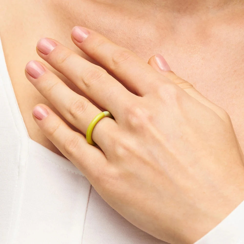 Ring - lime/silk light green