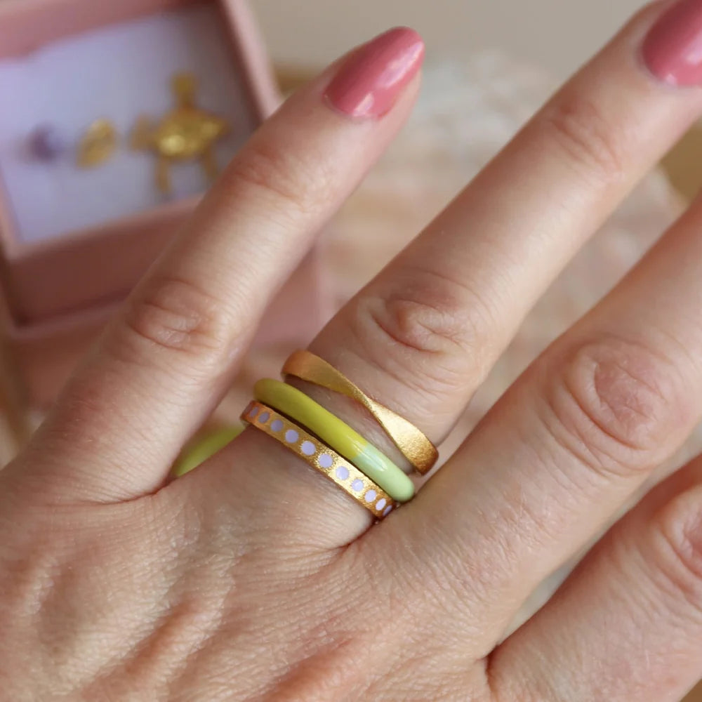 Ring - lime/silk light green