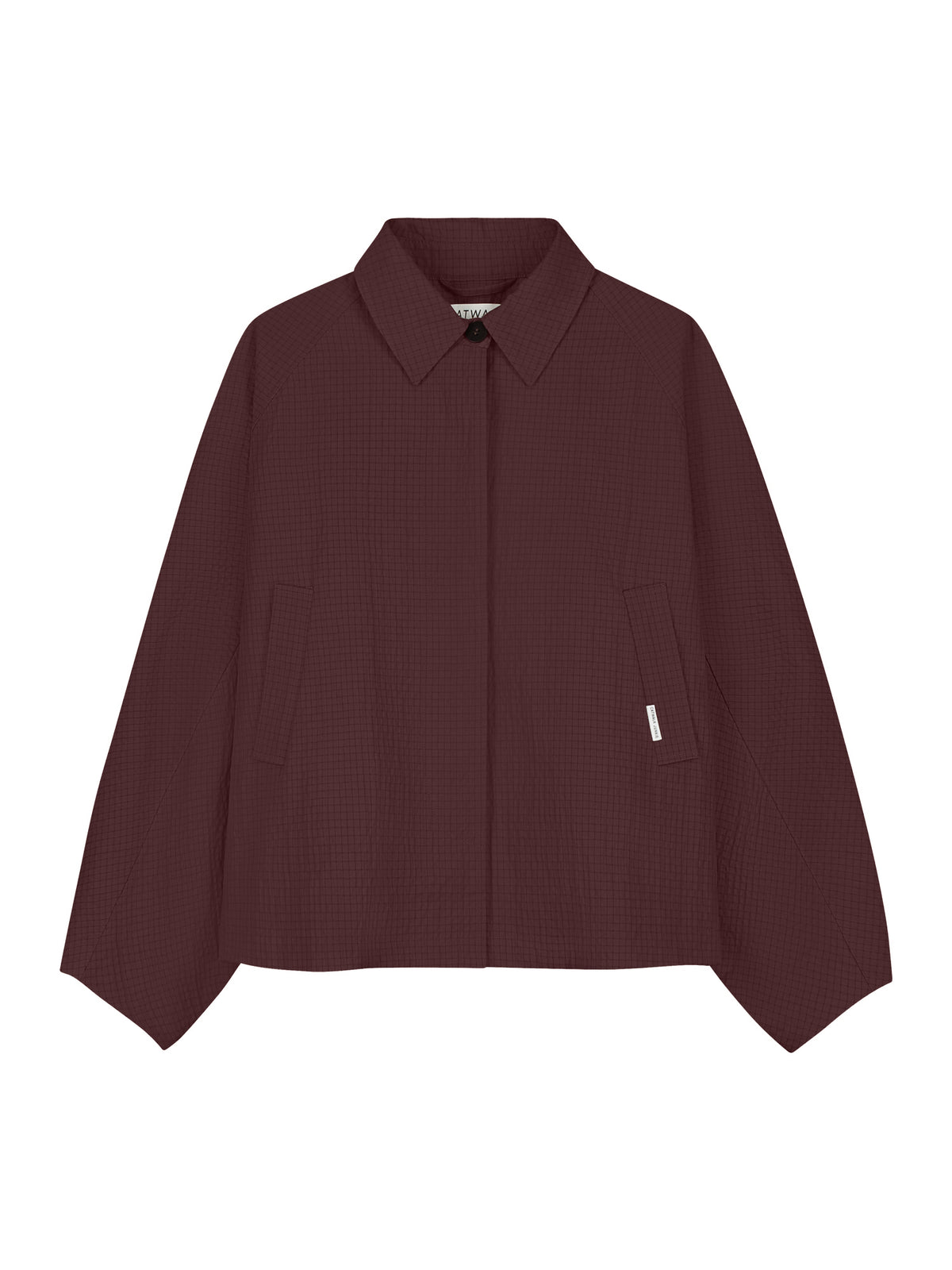 Jas Check Cape - plum
