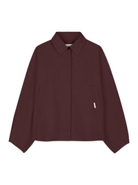 Jas Check Cape - plum