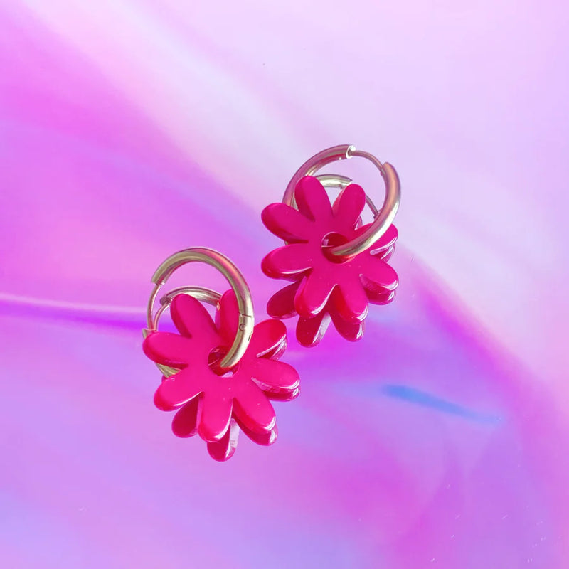 Oorhangers Ina - roze