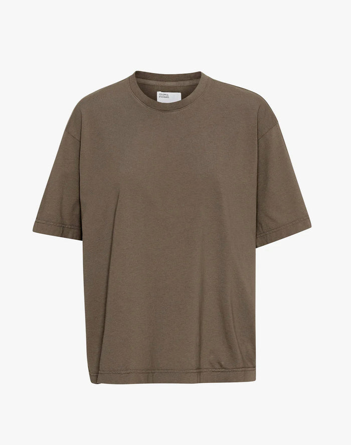 T-shirt Oversized Organic -  cedar brown