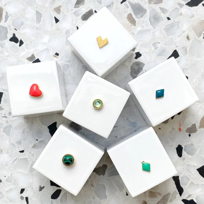 Oorsteker Pixel Love - goud