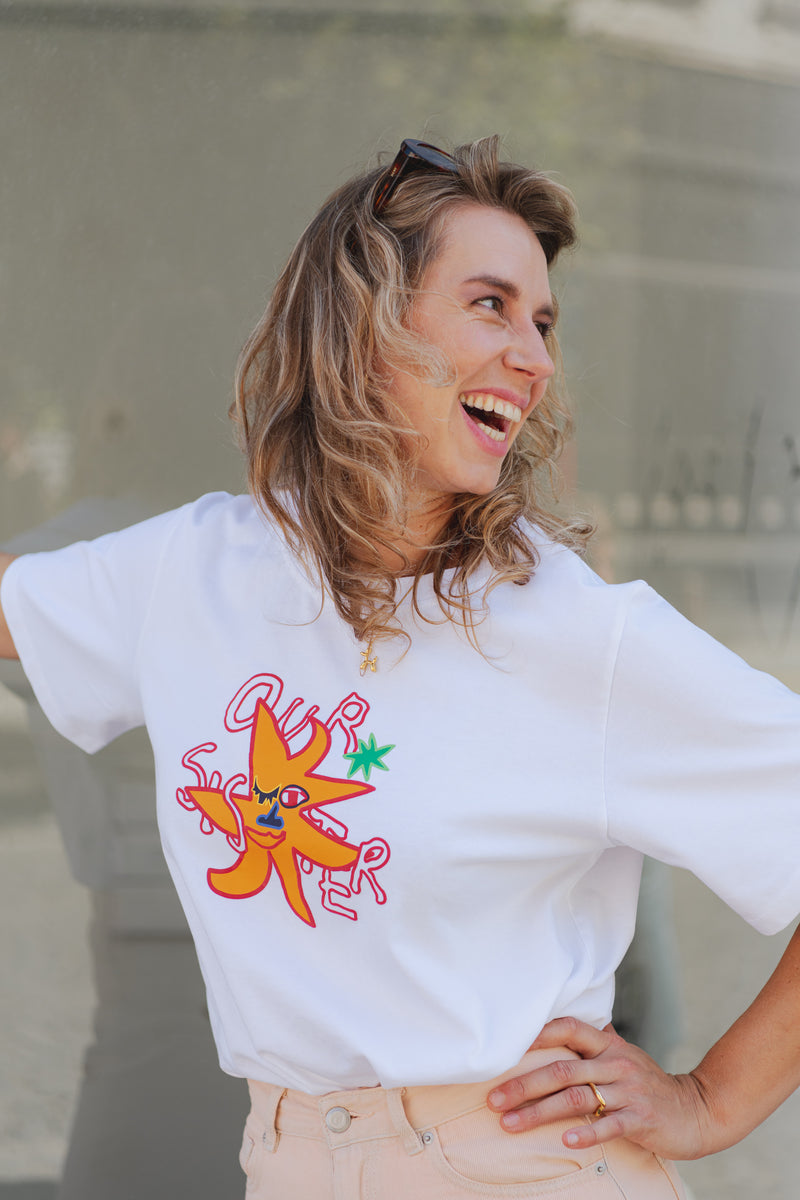 T-shirt Starfacetee - wit
