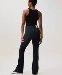 Jeans Flare - afgewassen zwart