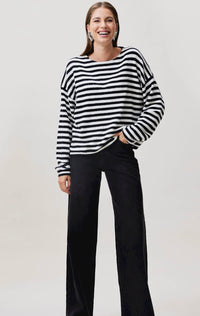 Trui Soft Stripe - zwart