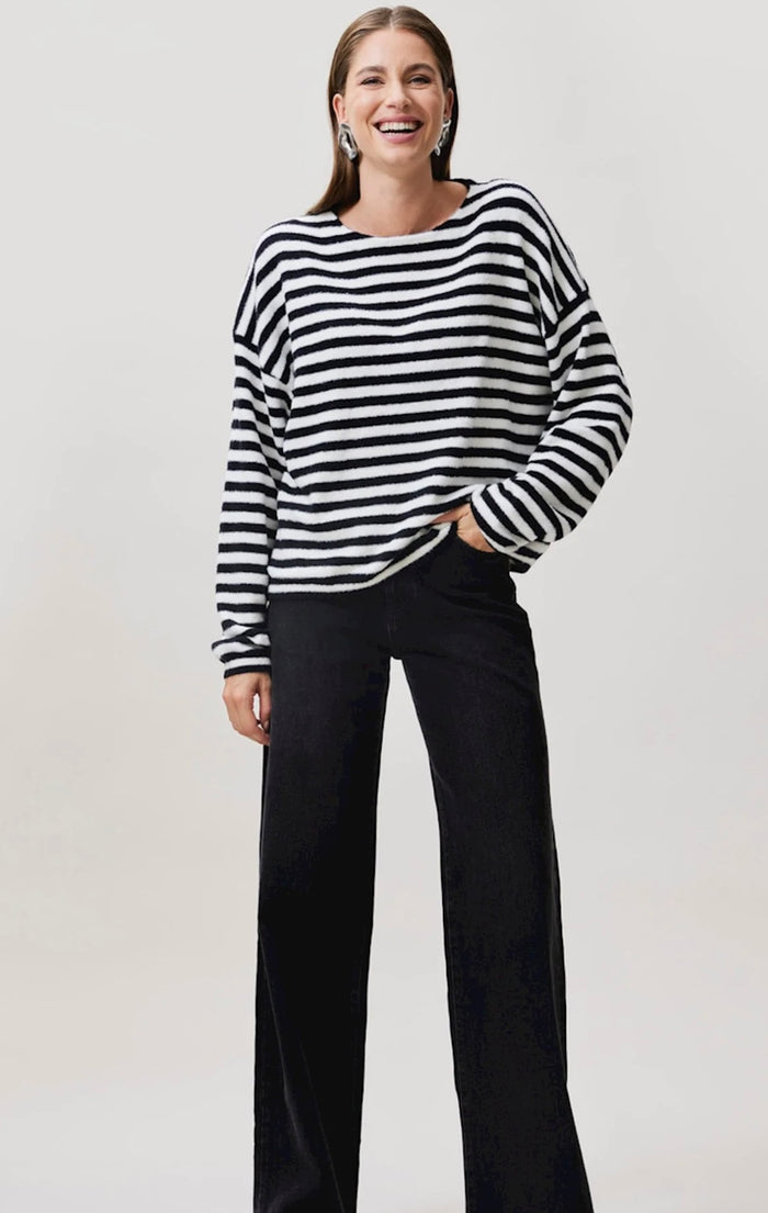 Trui Soft Stripe - zwart