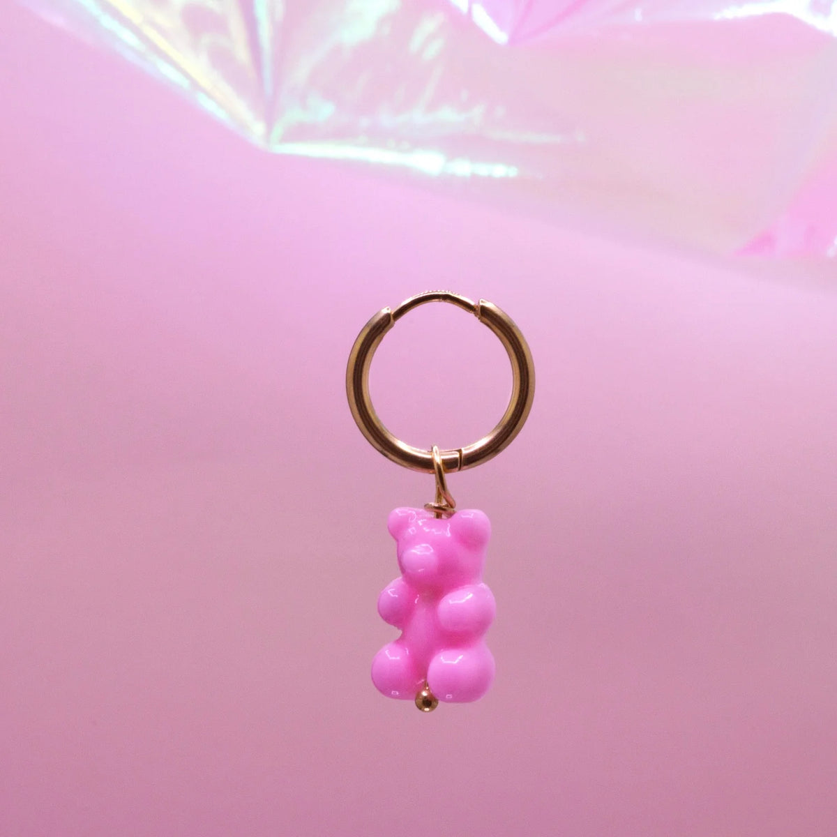 Oorhanger Soft Pink Gummy Bear - zachtroze