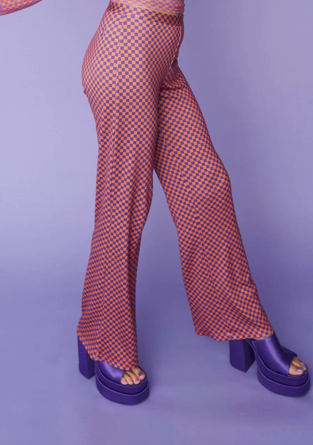 Broek Lotte - paars/oranje