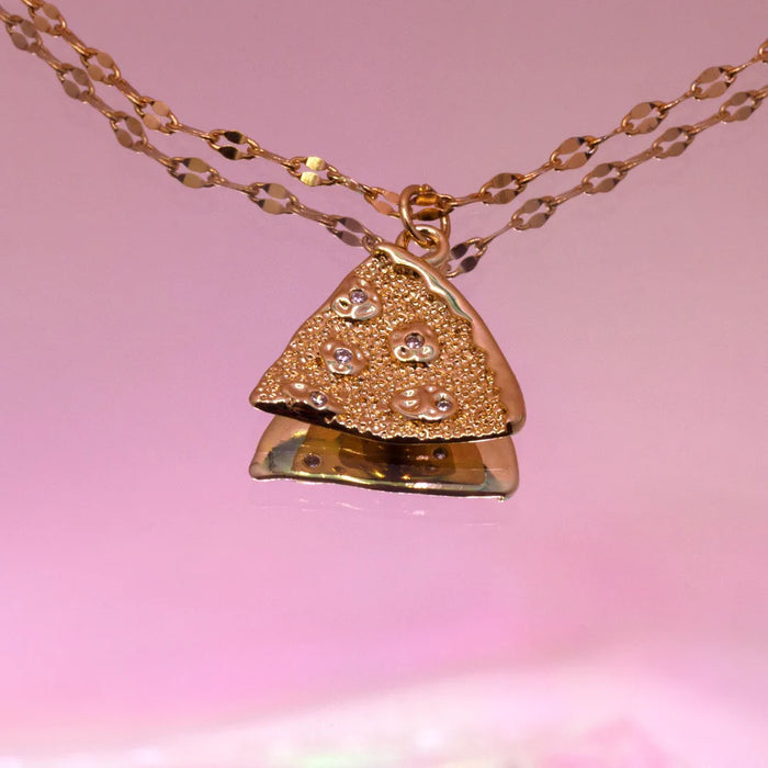 Ketting Pizza Party - goud