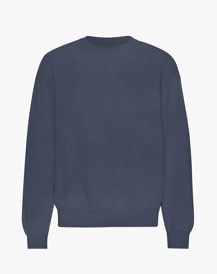 Sweater Organic Oversized Crew - neptune blue